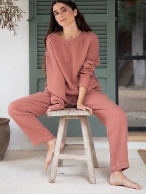 Magic Linen Waffle Knit Pajamas